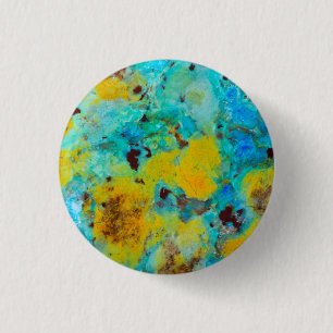 Blue Chrysocolla Jasper 3 Cm Round Badge