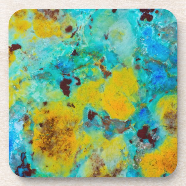 Blue Chrysocolla Jasper Coaster (Front)