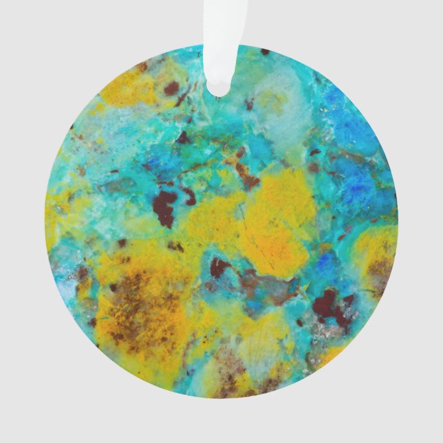 Blue Chrysocolla Jasper Ornament (Front)