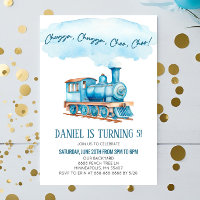 Blue Chugga Choo Choo Train Birthday Party
