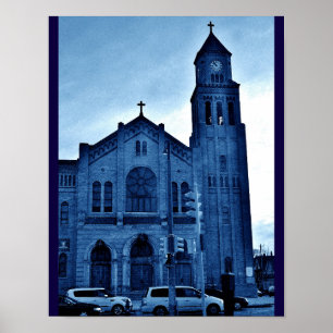 Blue Church Poster