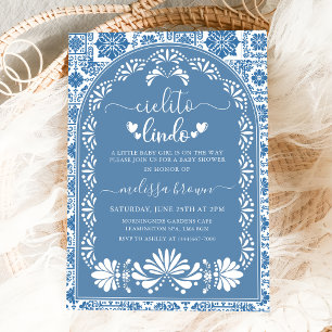 Blue Cielito Lindo Baby Shower Invitation