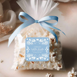 Blue Cielito Lindo Boy Baby Shower  Square Sticker