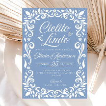 Blue Cielito Lindo Invitation Cielito Editable