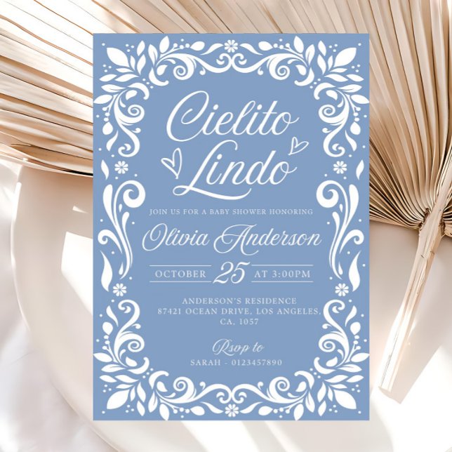Blue Cielito Lindo Invitation Cielito Editable (Creator Uploaded)