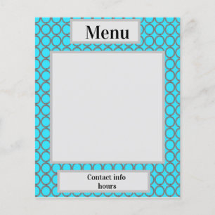 Blue circle background menu art paper