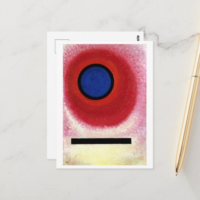 Blue Circle II by Kandinsky,1925   Postcard (Front/Back In Situ)