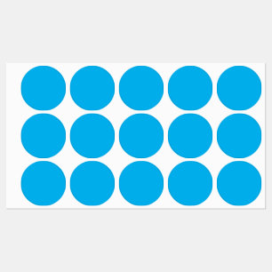 Blue Circle Labels Waterproof Stickers   Organise 