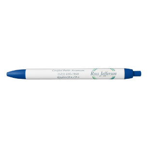 Blue Circle Logo Black Ink Pen