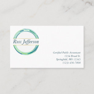 Blue Circle Logo Business Card