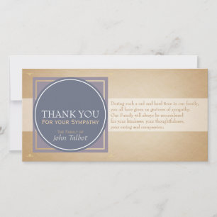 Blue Circle P Square Tags Sympathy Thank you P Card