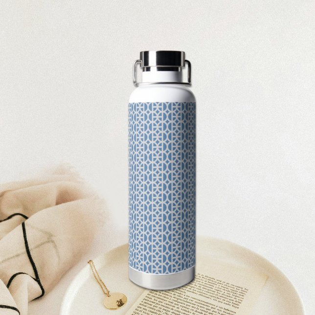 Blue Circle Pattern Water Bottle (Creator Uploaded)