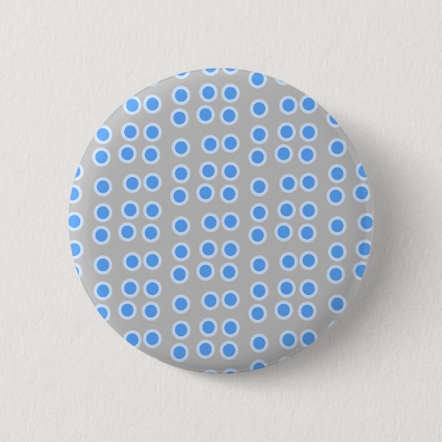 Blue circles 6 cm round badge (Front)