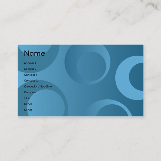 Blue Circles - Business Card (Front)