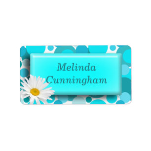 Blue Circles - Girls school name label