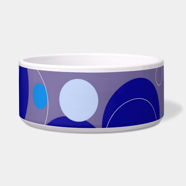 Blue Circles Pet Bowl (Front)