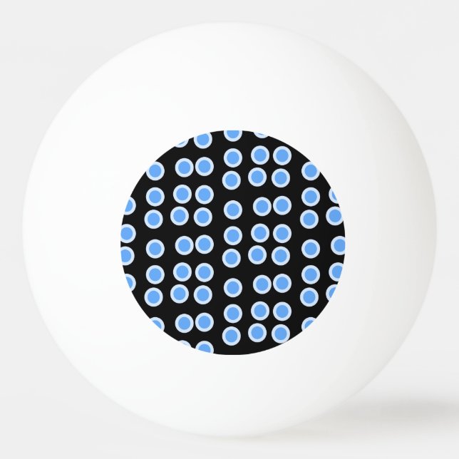 Blue Circles Ping Pong Ball (Front)