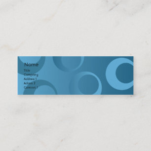 Blue Circles - Skinny Mini Business Card