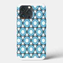 Blue Circles & Stars Pattern