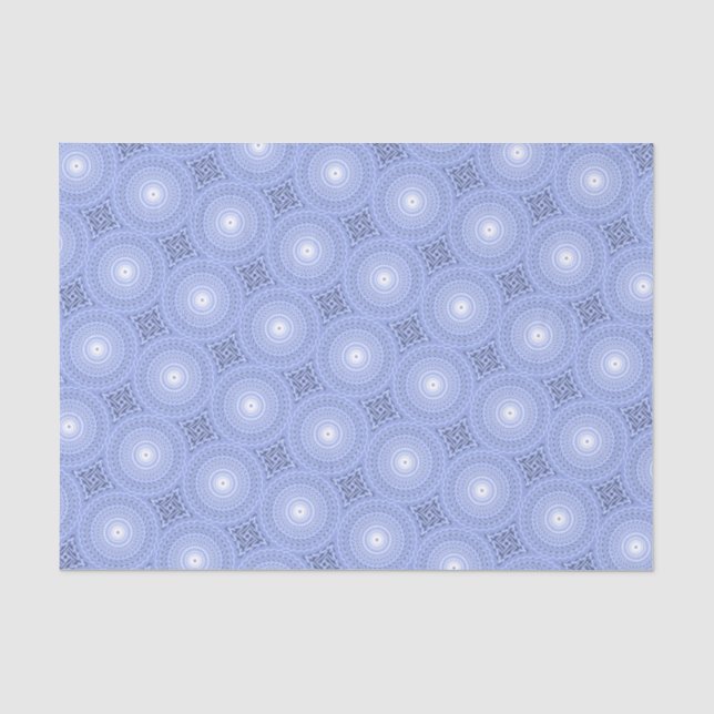 Blue circles swirl pattern tissue paper (Front)