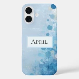 Blue Circles & Trees iPhone 16 Case