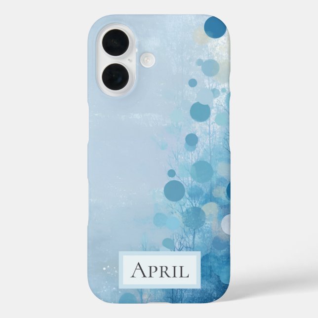 Blue Circles & Trees Case-Mate iPhone Case (Back)