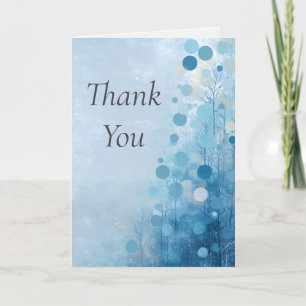 Blue Circles & Trees Thank You Card