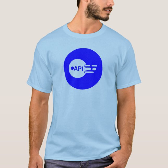 Blue Circular API Integration Icon T-Shirt (Front)