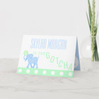 Blue Circus Elephant Cute Adoption Gotcha Day