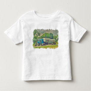 Blue Cistern Tanker Truck Driver Gear Toddler T-Shirt
