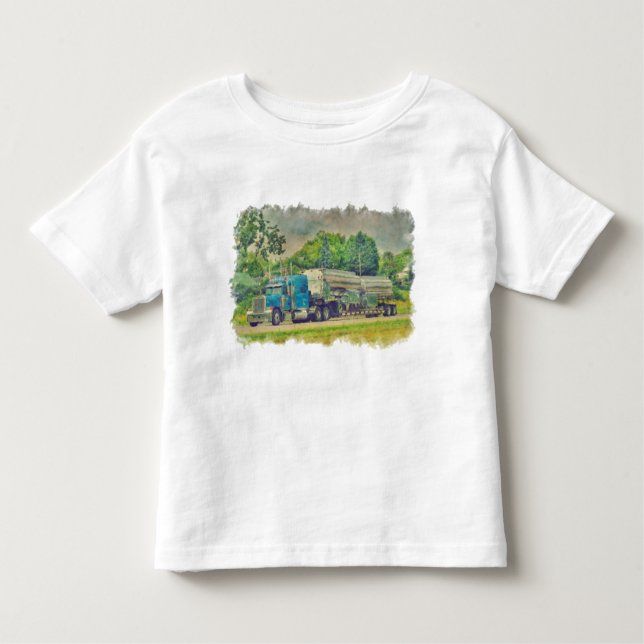 Blue Cistern Tanker Truck Driver Gear Toddler T-Shirt (Front)