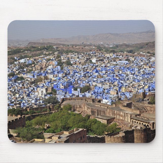 Blue City viewed from Mehrangarh Fort / Jodhpur, Mouse Pad (Front)