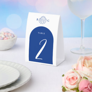 Blue Clam Seashells Coastal Seaside Beach Wedding