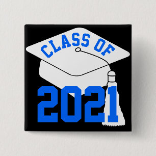 Blue Class of 2024 Grad Cap 15 Cm Square Badge