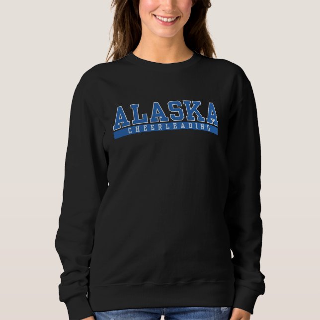 blue classic Alaska Cheerleading retro soprty Sweatshirt (Front)