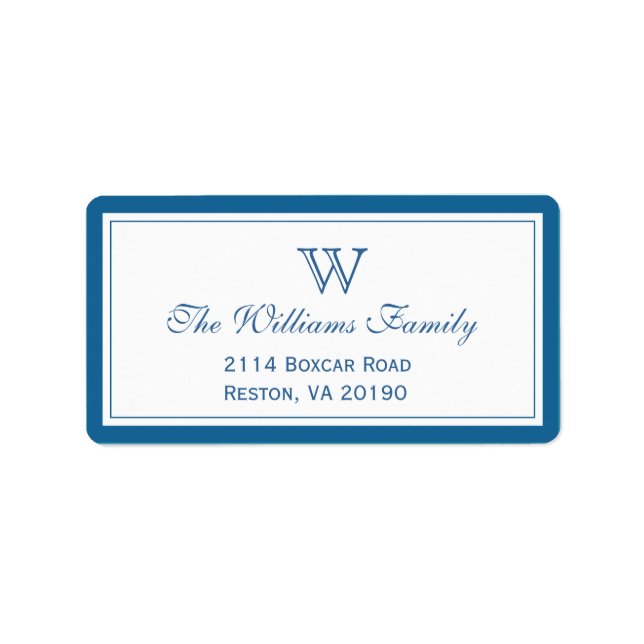 Blue Classic Border Label (Front)