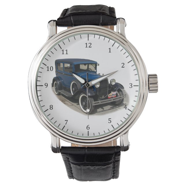 blue classic car watch (Front)
