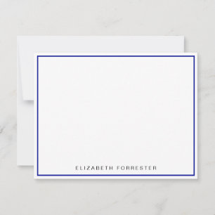 Blue Classic Single Border Card