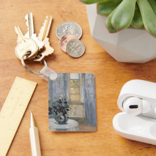 Blue Clematis in the Artist's Studio, Anna Ancher Key Ring