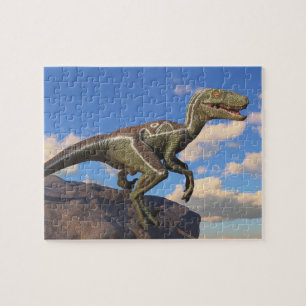 Blue Clever Girl Velociraptor dinosaur Jigsaw Puzzle