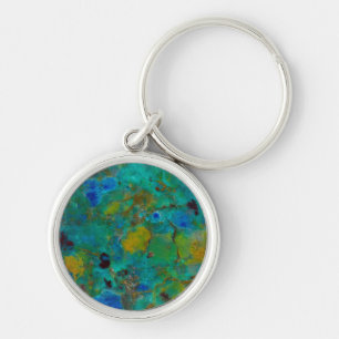 Blue Cliff Chrysocolla Key Ring