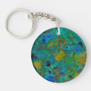Blue Cliff Chrysocolla Key Ring