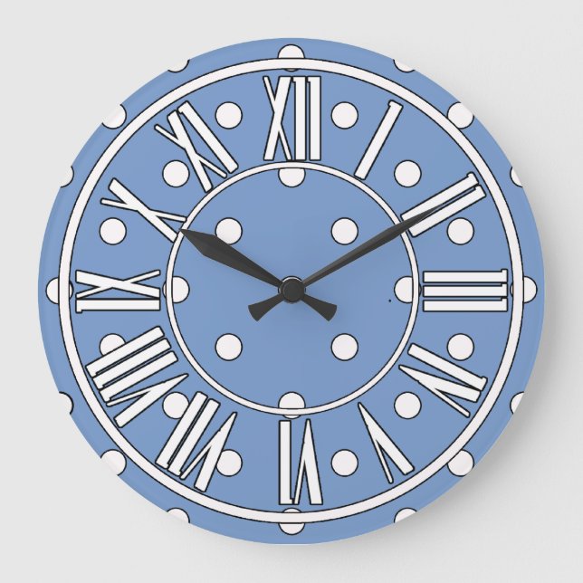 Blue Clock with White Dots (Front)
