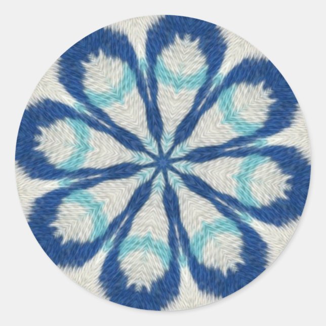 Blue Cloth Mandala Sticker (Front)