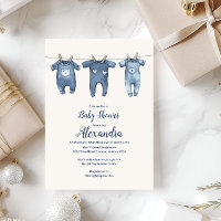 Blue Clothesline Baby Shower