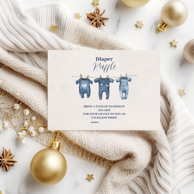 Blue Clothesline  Diapper Raffle  Enclosure Card (Creator Uploaded)