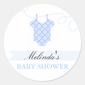 Blue clothesline Modern Baby Shower Sticker