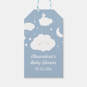 Blue Cloud 9 Baby Shower Favour Gift Tags