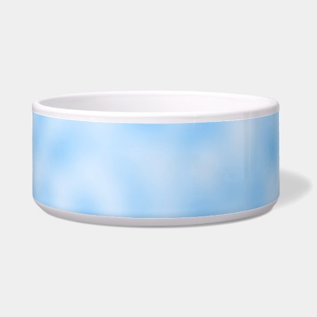Blue Cloud Ceramic Pet Bowl (Front)