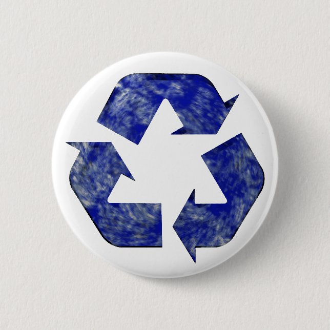 Blue Cloud Recycling Button (Front)